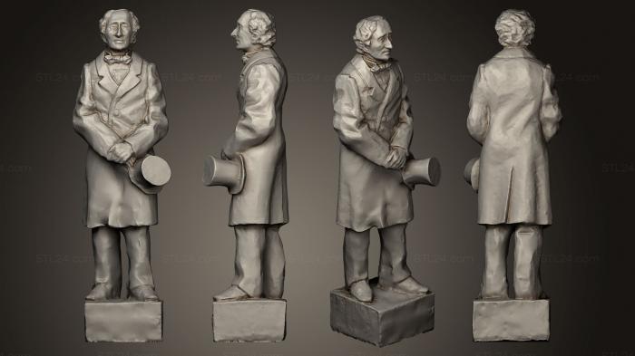 Statues of famous people (HC Andersen figurine, STKC_0263) 3D models for cnc