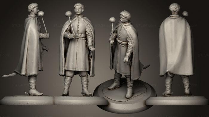 Statues of famous people (Ivan Briukhovetsky Hetman miniature, STKC_0265) 3D models for cnc