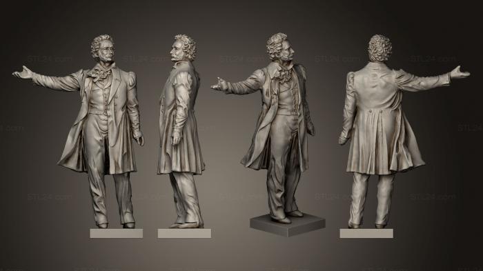 Statues of famous people (St Petersburg monument to Pushkin, STKC_0280) 3D models for cnc