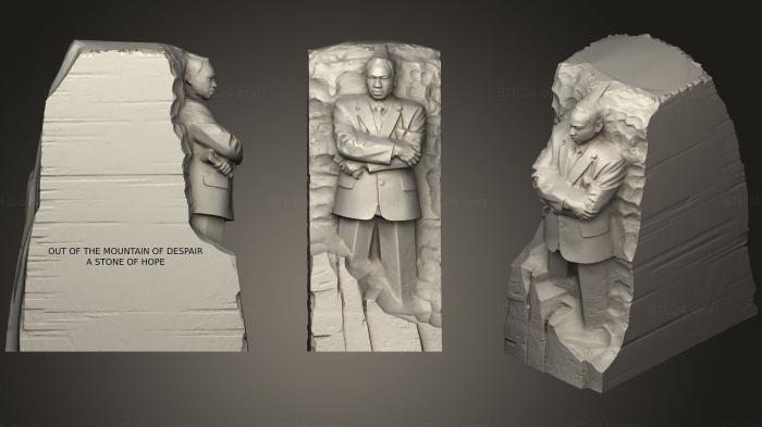 Статуэтки известных личностей (Памятник Мартину Лютеру Кингу, STKC_0308) 3D модель для ЧПУ станка