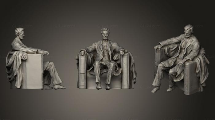 Statues of famous people (Abraham Lincoln Memorial  High Resolution, STKC_0322) 3D models for cnc