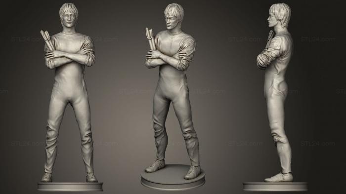 Statues of famous people (Bruce Lee, STKC_0337) 3D models for cnc