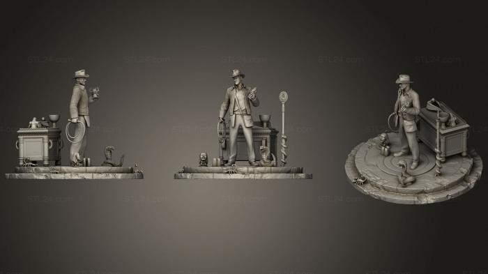 Статуэтки известных личностей (Исправленный Индиана Джонс, STKC_0365) 3D модель для ЧПУ станка