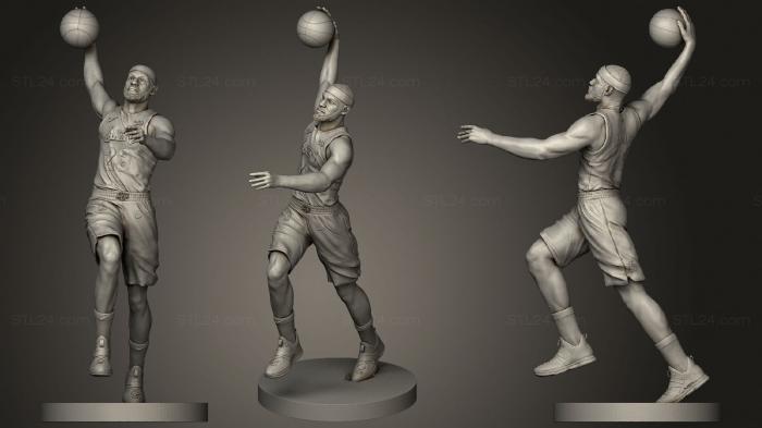 Statues of famous people (Le Bron James, STKC_0379) 3D models for cnc