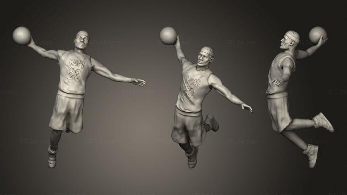 Statues of famous people (Lebron James 2, STKC_0380) 3D models for cnc