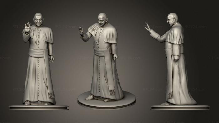 Statues of famous people (Papa Francisco, STKC_0399) 3D models for cnc