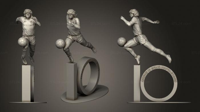 Statues of famous people (Statua DA Maradona interno stadio, STKC_0409) 3D models for cnc