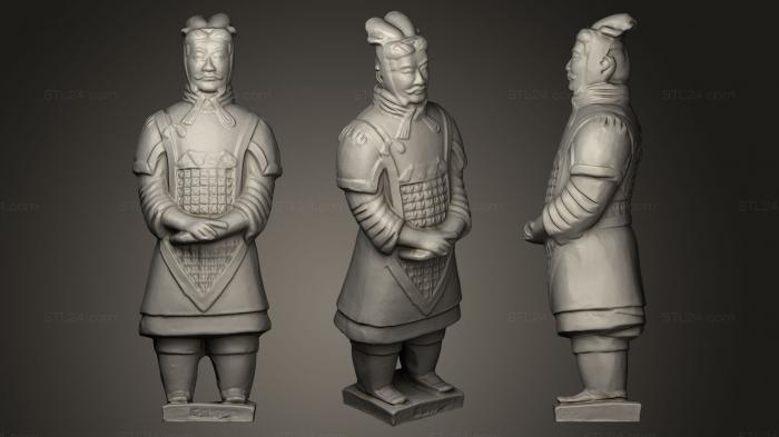Figurines Chinese and Japanese (Gnral de larme de terre cuite, STKCH_0009) 3D models for cnc