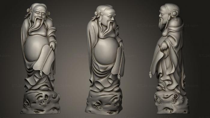 Статуэтки китайские и японские (Традиционная скульптура3, STKCH_0020) 3D модель для ЧПУ станка
