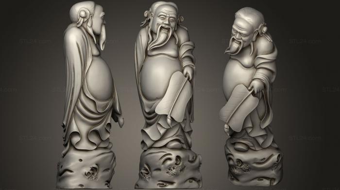 Figurines Chinese and Japanese (Traditional sculpture3, STKCH_0038) 3D models for cnc