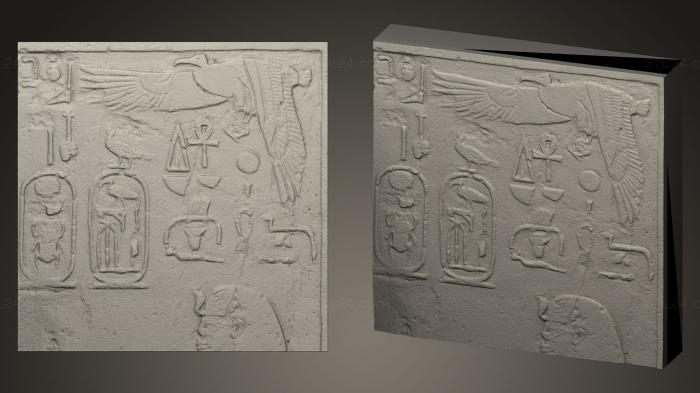 Египетские статуи и рельефы (Египетское святилище, построенное царем Тутмосом III, STKE_0007) 3D модель для ЧПУ станка