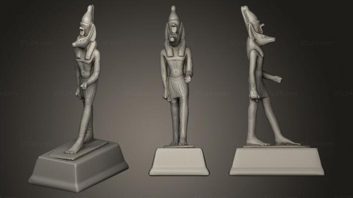 Египетские статуи и рельефы (Figurilla egipcia Египетская статуэтка, STKE_0011) 3D модель для ЧПУ станка
