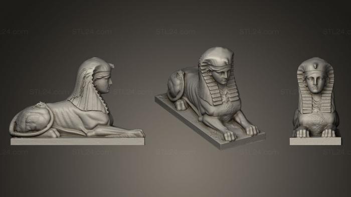 Египетские статуи и рельефы (Сфинкс Отремонтирован и разглажен, STKE_0021) 3D модель для ЧПУ станка
