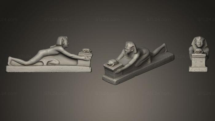 Египетские статуи и рельефы (Статуя Рамсеса IX, STKE_0029) 3D модель для ЧПУ станка