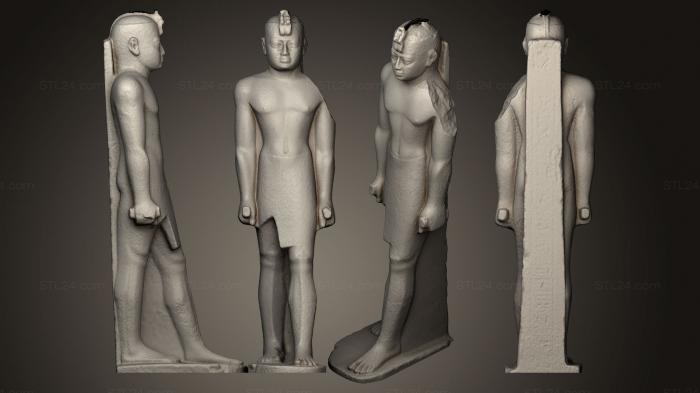 Египетские статуи и рельефы (Статуя короля Сенкаменискена, STKE_0062) 3D модель для ЧПУ станка