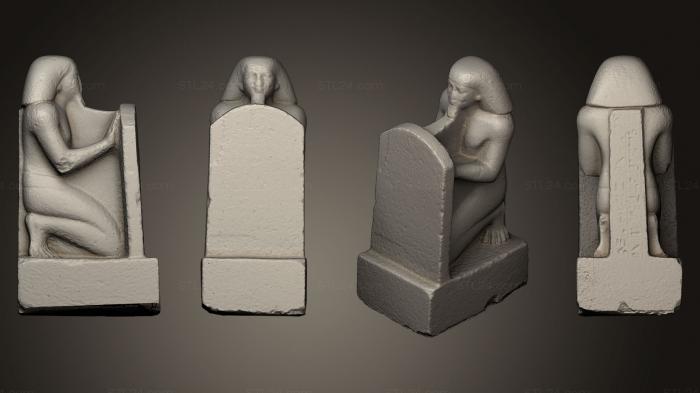 Египетские статуи и рельефы (Стелофорическая статуя Ментуэмхата, STKE_0078) 3D модель для ЧПУ станка
