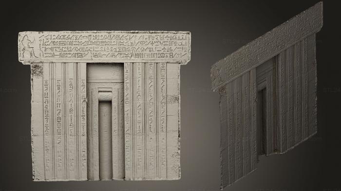 Египетские статуи и рельефы (Фальшивая дверь Птахшепсеса, STKE_0080) 3D модель для ЧПУ станка