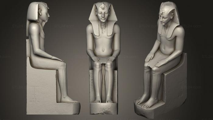Egyptian statues and reliefs (Statue Of Amenhotep Iii, STKE_0089) 3D models for cnc