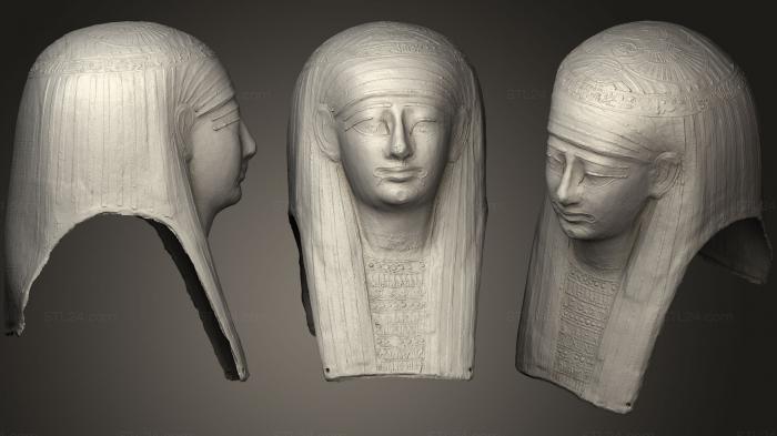 Египетские статуи и рельефы (Сравнение снимков маски мумии2, STKE_0092) 3D модель для ЧПУ станка