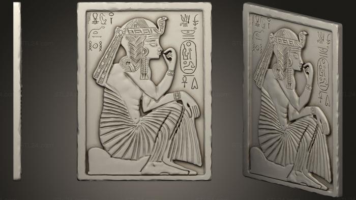 Egyptian statues and reliefs (Egyptian Tablet 0037, STKE_0093) 3D models for cnc