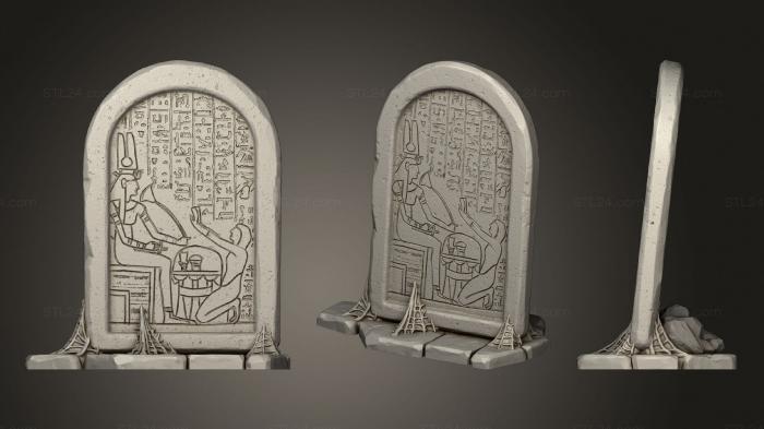 Египетские статуи и рельефы (Вонючий Иероглиф Древних Руин, STKE_0101) 3D модель для ЧПУ станка