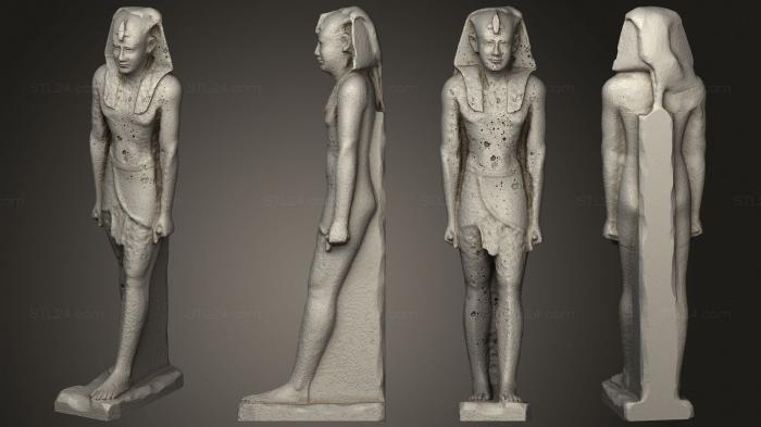 Египетские статуи и рельефы (Живая скульптура, STKE_0103) 3D модель для ЧПУ станка