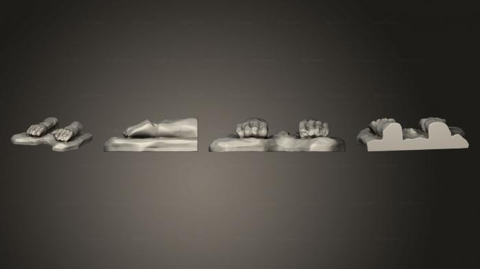 Египетские статуи и рельефы (Живой сфинкс 02, STKE_0105) 3D модель для ЧПУ станка