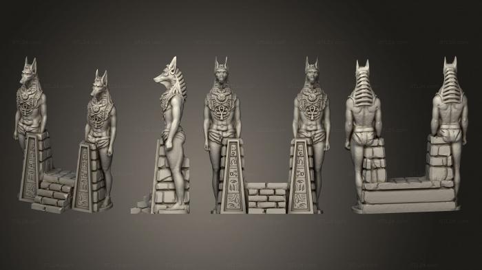Египетские статуи и рельефы (Алтарь Анубиса, STKE_0109) 3D модель для ЧПУ станка