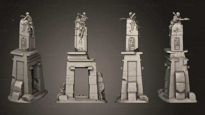Egyptian statues and reliefs (AOTS Fillers Gate 01, STKE_0112) 3D models for cnc