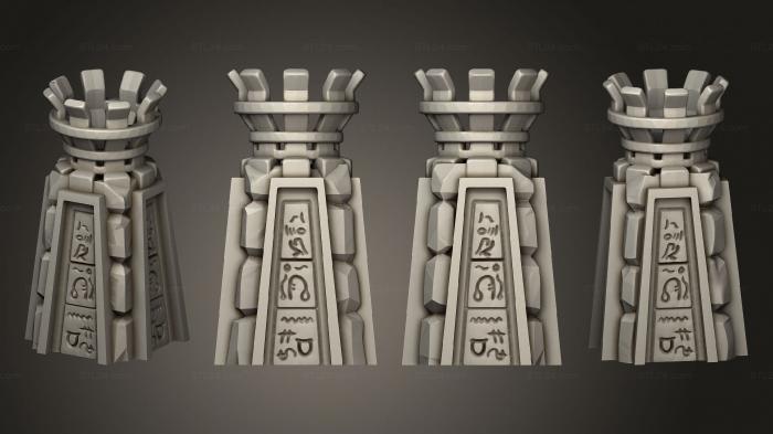 Египетские статуи и рельефы (Жаровня, STKE_0117) 3D модель для ЧПУ станка
