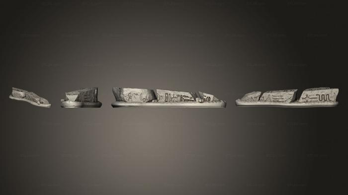 Egyptian statues and reliefs (broken obelisk 6, STKE_0126) 3D models for cnc