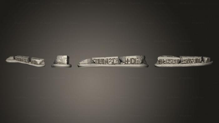 Egyptian statues and reliefs (broken obelisk 7, STKE_0127) 3D models for cnc
