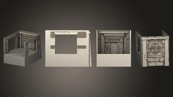 Египетские статуи и рельефы (Центральный храм, STKE_0129) 3D модель для ЧПУ станка