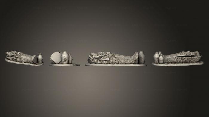 Egyptian statues and reliefs (Coffin 01, STKE_0133) 3D models for cnc