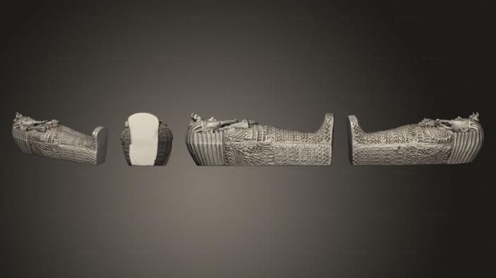 Египетские статуи и рельефы (Гроб 02, STKE_0134) 3D модель для ЧПУ станка