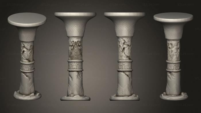 Египетские статуи и рельефы (Столбцы 01, STKE_0136) 3D модель для ЧПУ станка