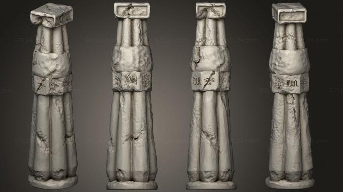 Egyptian statues and reliefs (Columns 03, STKE_0138) 3D models for cnc