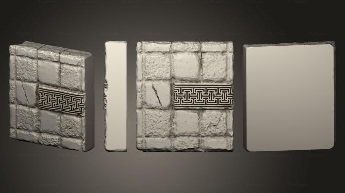 Egyptian statues and reliefs (Corner wall, STKE_0139) 3D models for cnc