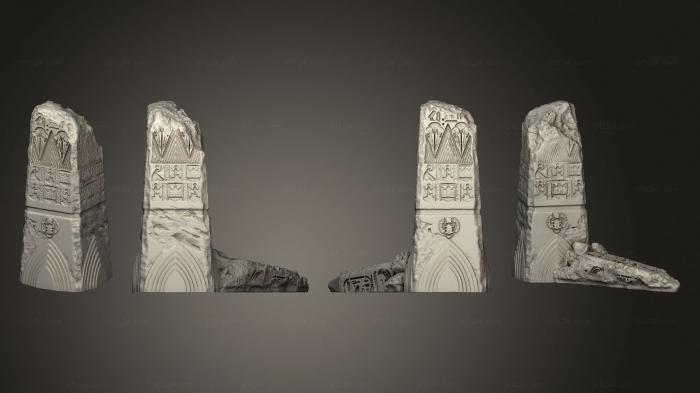 Egyptian statues and reliefs (Destroyed Obelisk, STKE_0141) 3D models for cnc