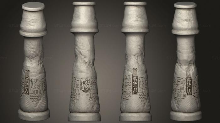 Египетские статуи и рельефы (Входные колонны, STKE_0150) 3D модель для ЧПУ станка