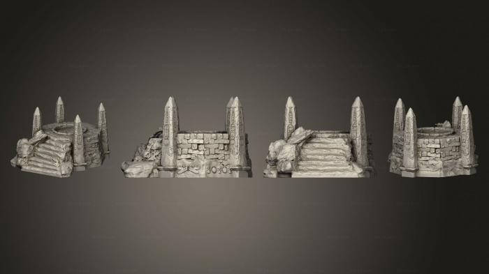 Египетские статуи и рельефы (Зловонный пруд, STKE_0153) 3D модель для ЧПУ станка
