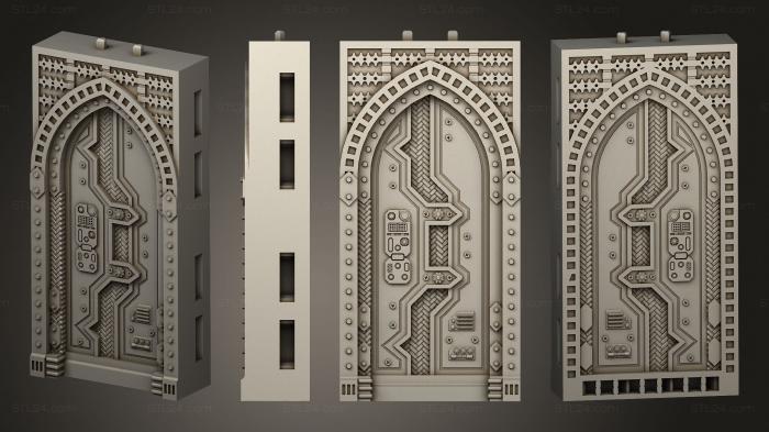 Egyptian statues and reliefs (Gothic Industrial Blast Door, STKE_0159) 3D models for cnc