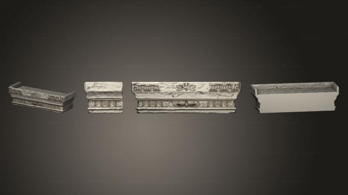 Египетские статуи и рельефы (Перемычка, STKE_0172) 3D модель для ЧПУ станка