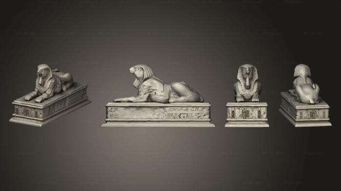 Egyptian statues and reliefs (Little Sphynx 01, STKE_0173) 3D models for cnc