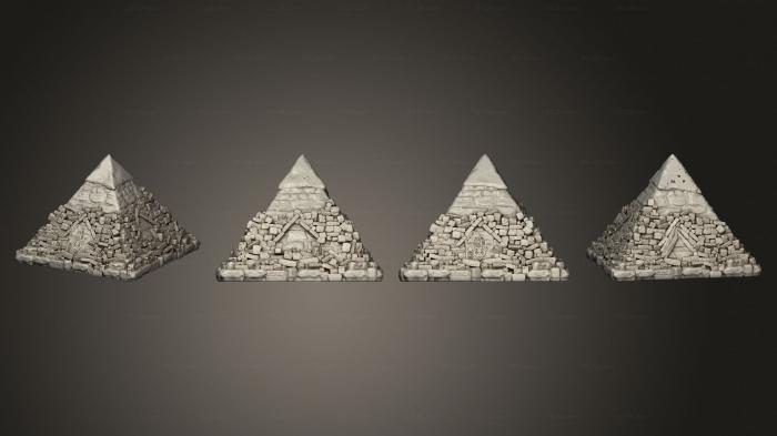 Египетские статуи и рельефы (Пирамида не воспроизводима 01, STKE_0205) 3D модель для ЧПУ станка