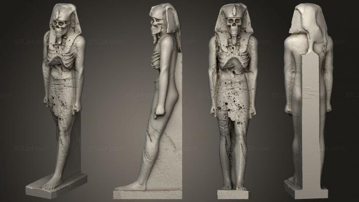 Египетские статуи и рельефы (Скульптура пирамиды 02, STKE_0208) 3D модель для ЧПУ станка