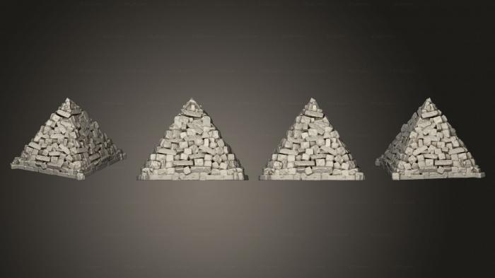 Египетские статуи и рельефы (Вершина пирамиды, STKE_0209) 3D модель для ЧПУ станка