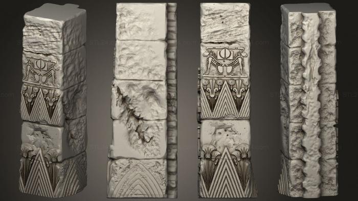 Egyptian statues and reliefs (Right pillar, STKE_0217) 3D models for cnc