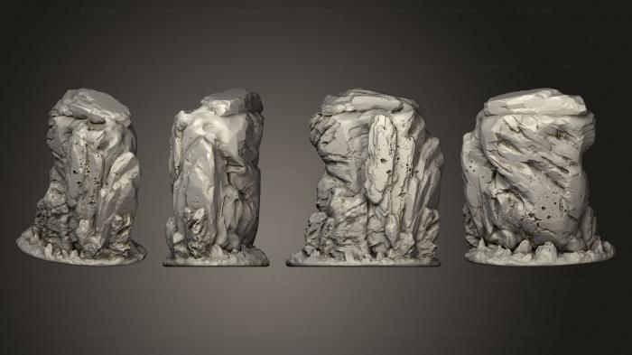 Egyptian statues and reliefs (Rock 03, STKE_0224) 3D models for cnc