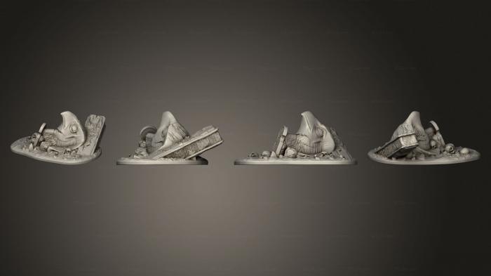 Египетские статуи и рельефы (Разорение 03, STKE_0227) 3D модель для ЧПУ станка